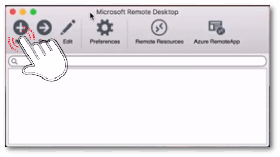 Create new connection on Microsoft Remote Desktop Client for MacOS