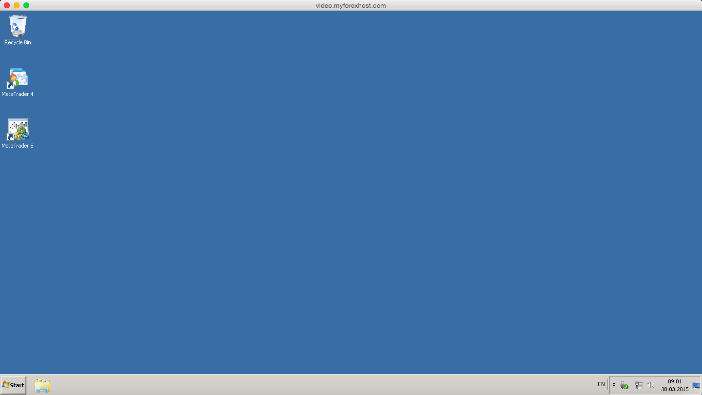 Remote Desktop of forex vps