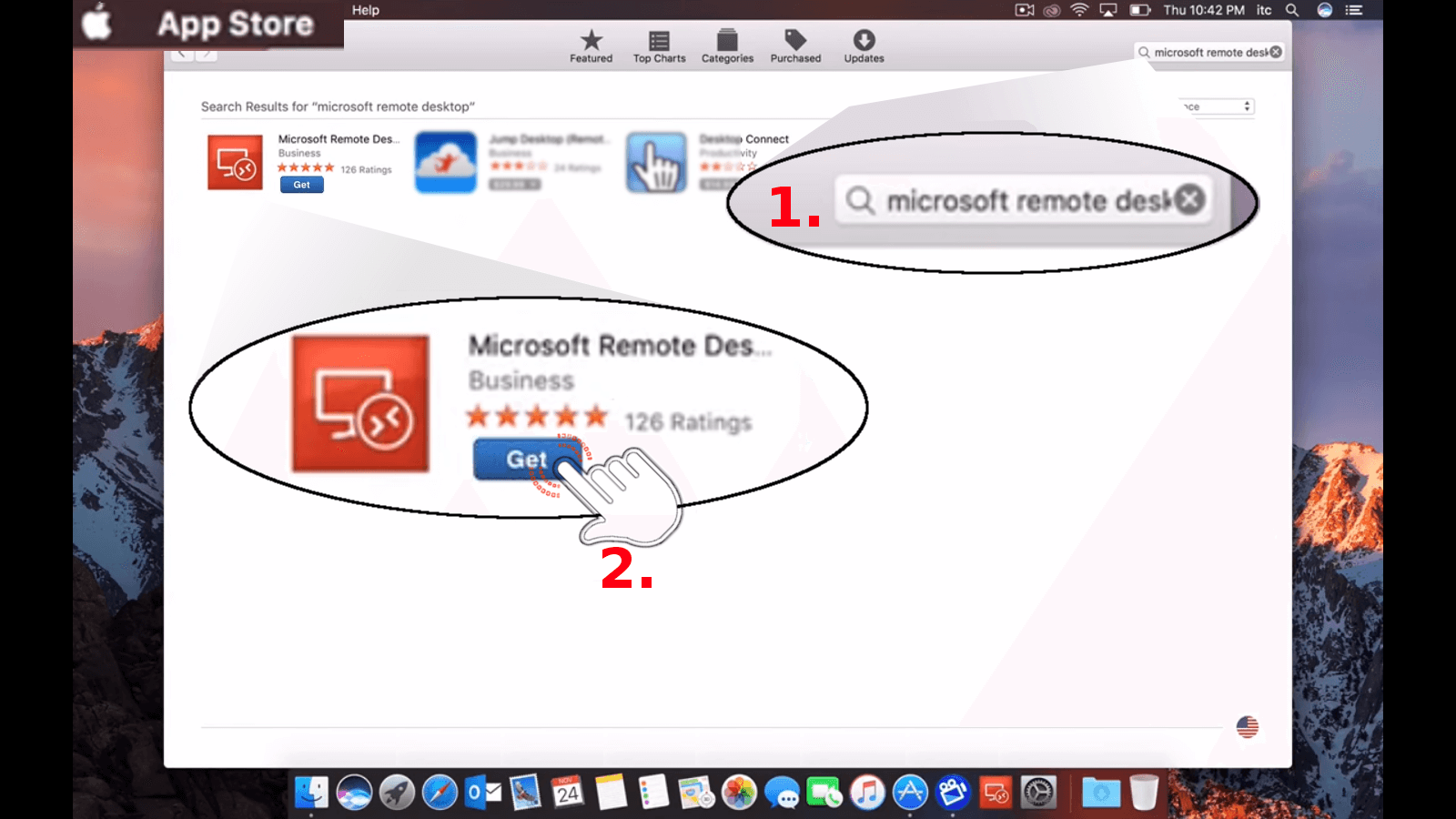 Microsoft Remote Desktop software at Apple App Store