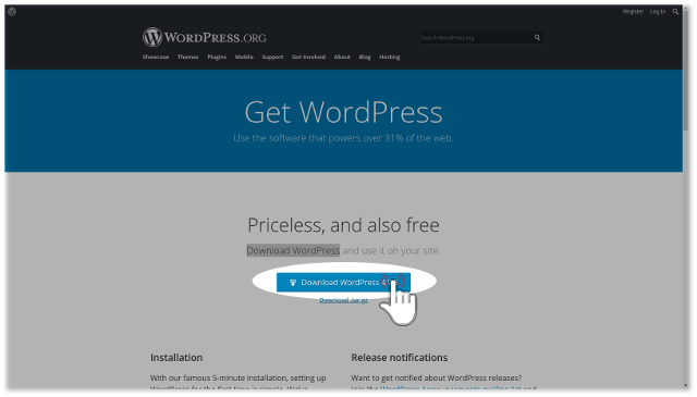 Download WordPress latest version from official website