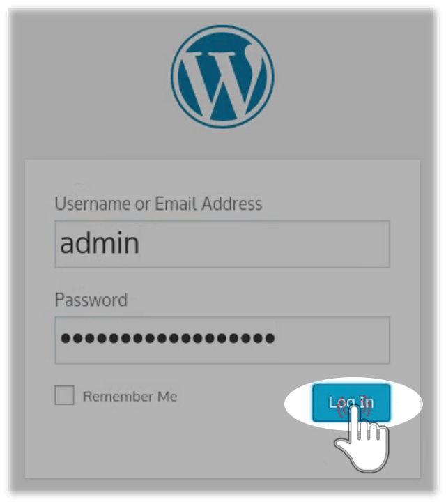 First login at newly installed wordpress