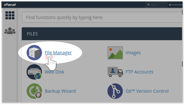 Open cPanel File Manager